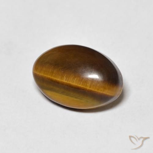 9,17 ctw natürlicher Warmes Braun Tigerauge, Oval, Lichtundurchlässig