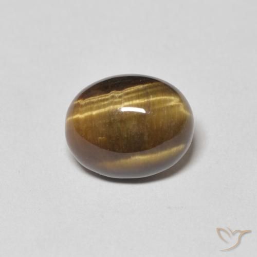 3.85ct Natürlicher gold-braun Tigerauge, Oval, Lichtundurchlässig