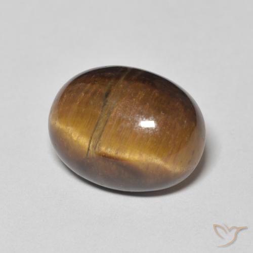 9,17 ctw natürlicher Mittel braun Tigerauge, Oval, Lichtundurchlässig
