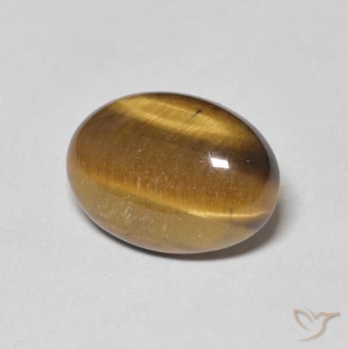 9,17 ctw natürlicher gelblich-braun Tigerauge, Oval, Lichtundurchlässig