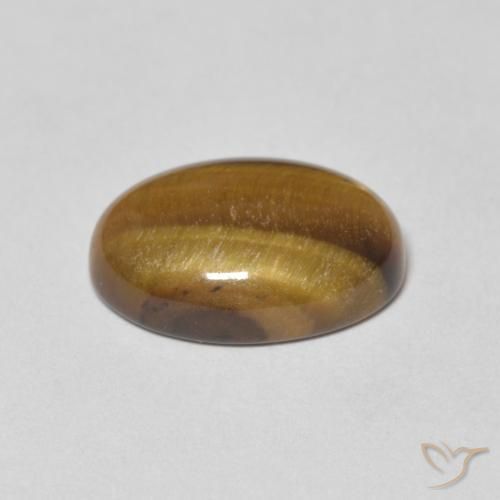 9,17 ctw natürlicher gelblich-braun Tigerauge, Oval, Lichtundurchlässig