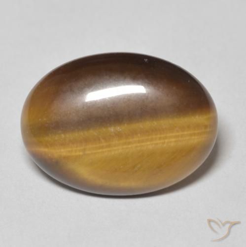 9.15ct Natürlicher Mittel braun Tigerauge, Oval, Lichtundurchlässig