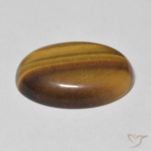 9,17 ctw natürlicher Mittel braun Tigerauge, Oval, Lichtundurchlässig