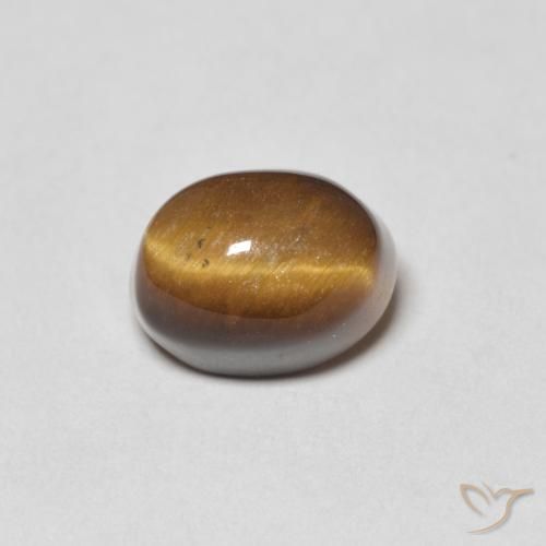 4.94ct Natürlicher Warmes Braun Tigerauge, Oval, Lichtundurchlässig