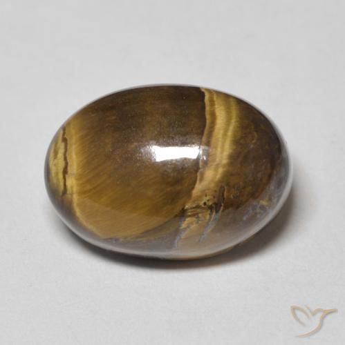 9,17 ctw natürlicher gold-braun Tigerauge, Oval, Lichtundurchlässig