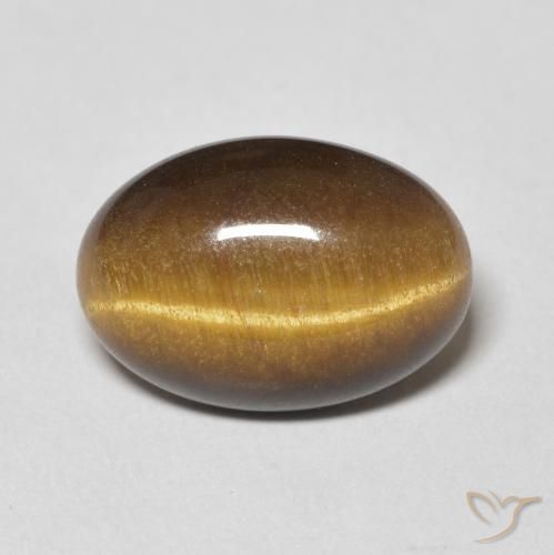5.56ct Natürlicher Warmes Braun Tigerauge, Oval, Lichtundurchlässig