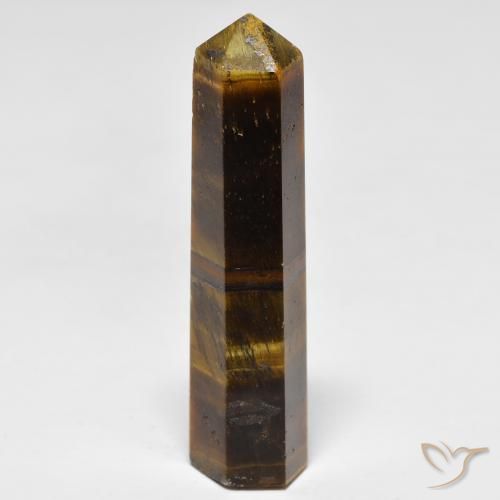 26,11 ctw natürlicher brauner Tiger's Eye, Fantasieschliff, Lichtundurchlässig