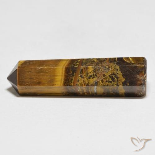 31.74ct Natürlicher Medium Light-Brown Tigerauge, Fantasie, Lichtundurchlässig