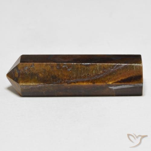 30.74ct Natürlicher Medium Light-Brown Tigerauge, Fantasie, Lichtundurchlässig