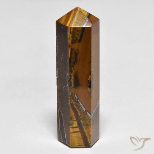 35.24ct Natürlicher Medium Light-Brown Tigerauge, Fantasie, Lichtundurchlässig