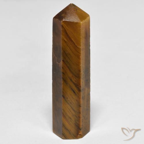 32.34ct Natürlicher Medium Light-Brown Tigerauge, Fantasie, Lichtundurchlässig