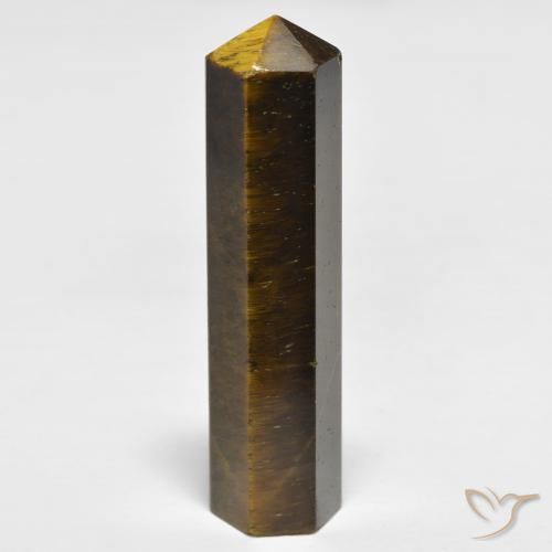 27.00ct Natürlicher gold-braun Tigerauge, Fantasie, Lichtundurchlässig