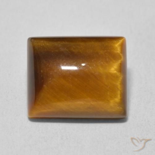 6.18ct Natürlicher Warmes Braun Tigerauge, Baguette, Lichtundurchlässig