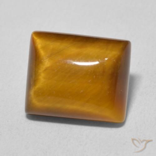 9,17 ctw natürlicher Medium Light-Brown Tigerauge, Baguette, Lichtundurchlässig