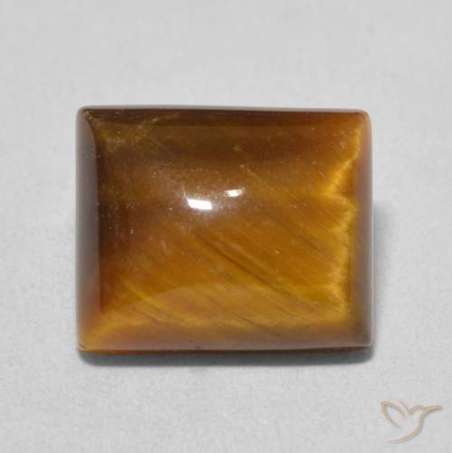 6.29ct Natürlicher Warmes Braun Tigerauge, Baguette, Lichtundurchlässig