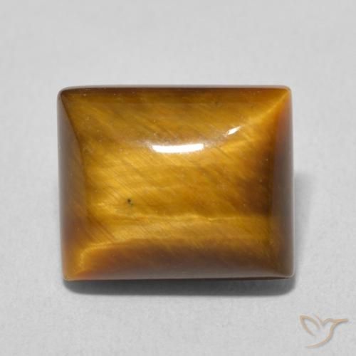 6.32ct Natürlicher gold-braun Tigerauge, Baguette, Lichtundurchlässig