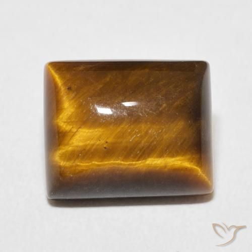 6.08ct Natürlicher Lebkuchen braun Tigerauge, Baguette, Lichtundurchlässig