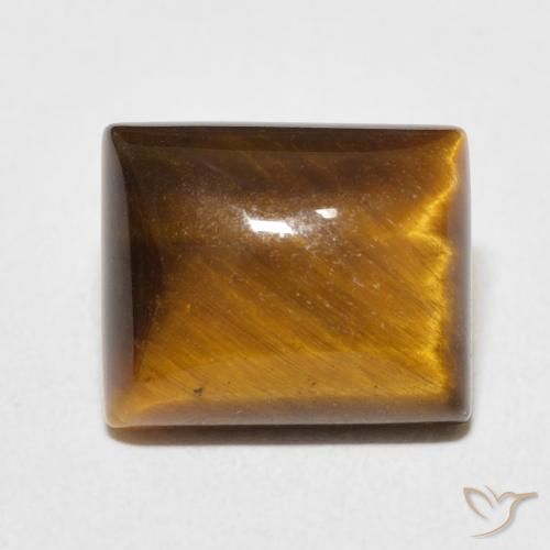 6.18ct Natürlicher gold-braun Tigerauge, Baguette, Lichtundurchlässig