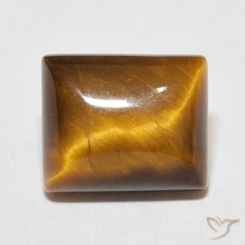 6.19ct Natürlicher Warmes Braun Tigerauge, Baguette, Lichtundurchlässig