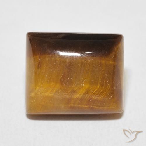6.17ct Natürlicher gold-braun Tigerauge, Baguette, Lichtundurchlässig