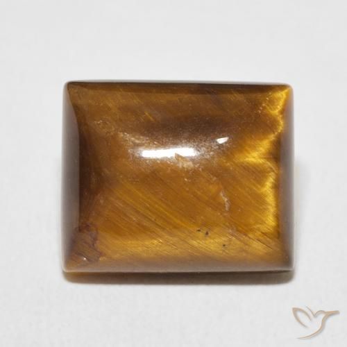 6.06ct Natürlicher gold-braun Tigerauge, Baguette, Lichtundurchlässig