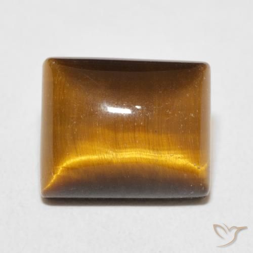 6.30ct Natürlicher Warmes Braun Tigerauge, Baguette, Lichtundurchlässig