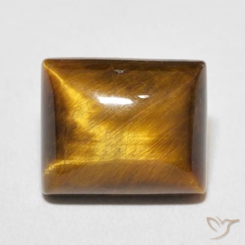 6.24ct Natürlicher Warmes Braun Tigerauge, Baguette, Lichtundurchlässig