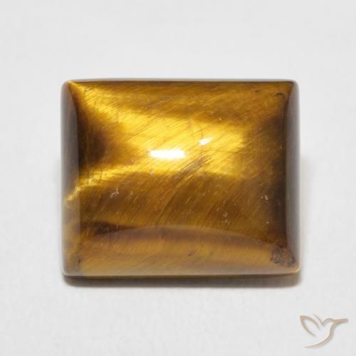 6.23ct Natürlicher Mittel braun Tigerauge, Baguette, Lichtundurchlässig