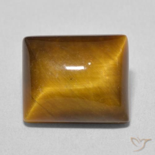 6.17ct Natürlicher Mittel braun Tigerauge, Baguette, Lichtundurchlässig