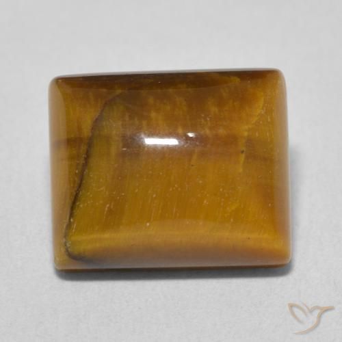 6.36ct Natürlicher gold-braun Tigerauge, Baguette, Lichtundurchlässig
