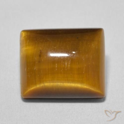 6.23ct Natürlicher gold-braun Tigerauge, Baguette, Lichtundurchlässig