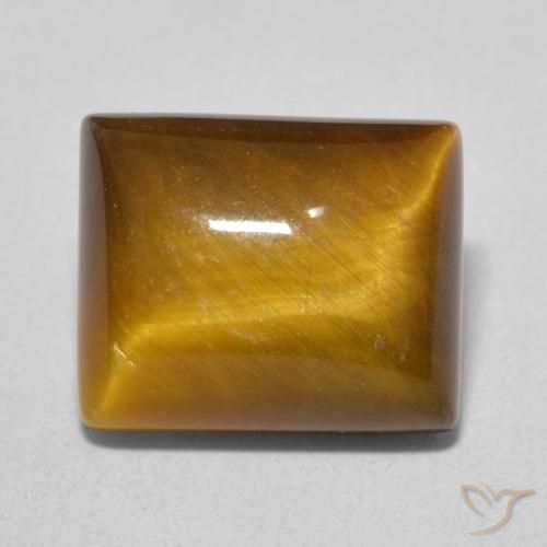 6.16ct Natürlicher Medium Light-Brown Tigerauge, Baguette, Lichtundurchlässig