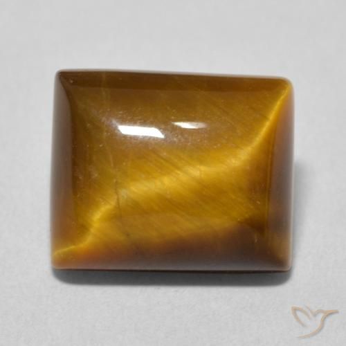 6.18ct Natürlicher Medium Light-Brown Tigerauge, Baguette, Lichtundurchlässig
