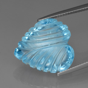 27,79 ctw natürlicher blauer Topas, Herzform, Transparent