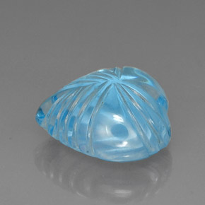 27,79 ctw natürlicher blauer Topas, Herzform, Transparent