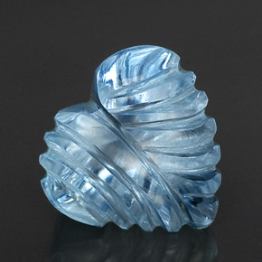 21,42 ctw natürlicher blauer Topas, Herzform, Transparent