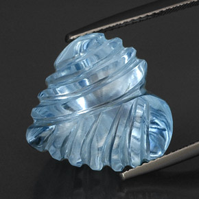 21,42 ctw natürlicher blauer Topas, Herzform, Transparent