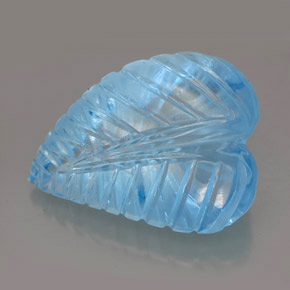 27,74 ctw natürlicher blauer Topas, Fantasieschliff, Transparent