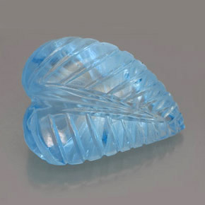 27,74 ctw natürlicher blauer Topas, Fantasieschliff, Transparent