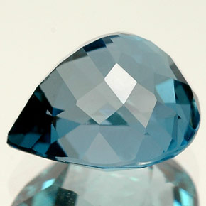 2,84 ctw natürlicher blauer Topas, Birnenform, VVS-VS