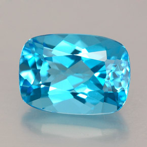 3,58 ctw natürlicher blauer Topas, Kissenschliff, VVS