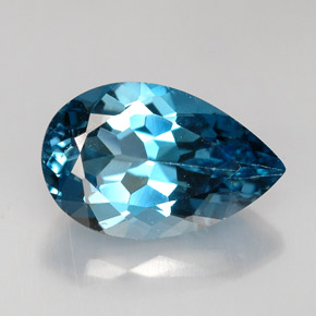 5,24 ctw natürlicher blauer Topas, Birnenform, VS