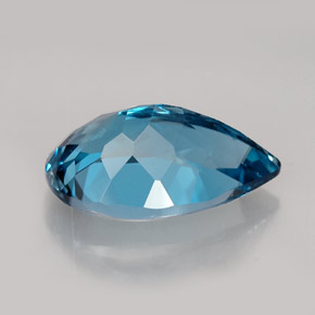5,24 ctw natürlicher blauer Topas, Birnenform, VS