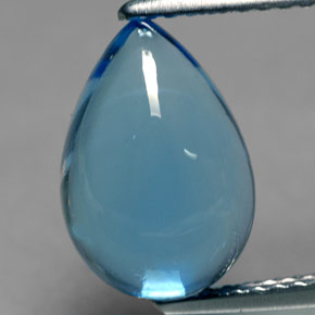 4,24 ctw natürlicher blauer Topas, Birnenform, Transparent