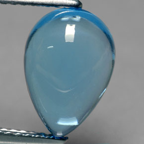 4,24 ctw natürlicher blauer Topas, Birnenform, Transparent
