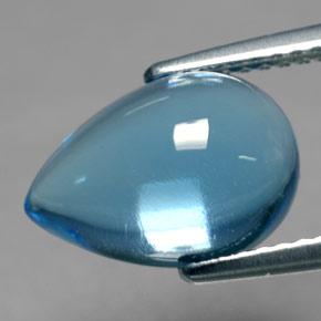4,24 ctw natürlicher blauer Topas, Birnenform, Transparent