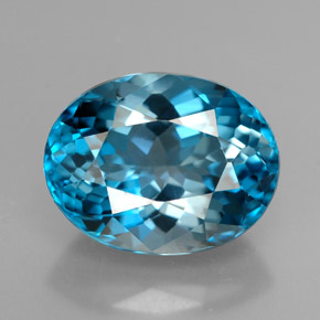 3,13 ctw natürlicher blauer Topas, Oval Schliff, VVS
