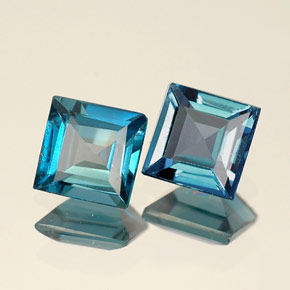  ct natürliche blauer Topas-Edelsteine, Quadrat, VVS-VS