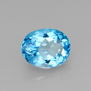 2,48 ctw natürlicher blauer Topas, Oval Schliff, VVS