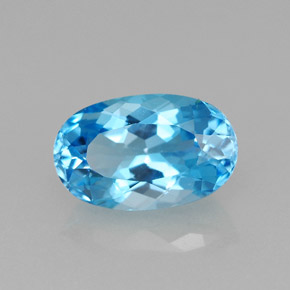 2,61 ctw natürlicher blauer Topas, Oval Schliff, VVS-VS